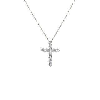 tiffany platinum cross necklace